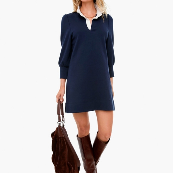 Tuckernuck Dresses & Skirts - Tuckernuck Navy Blue Long-Sleeve Polo Shift Dress